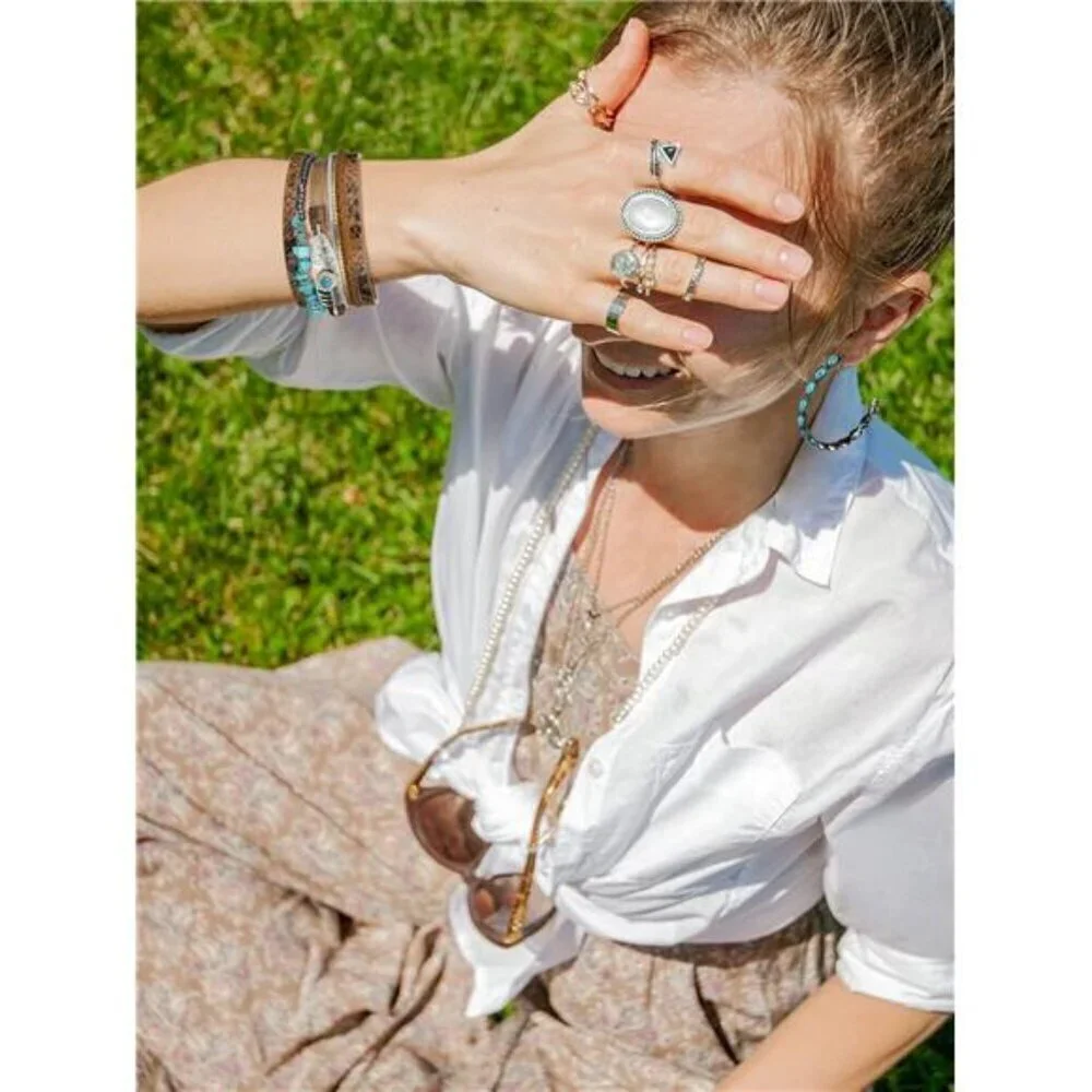 3 Pcs Western Jewelry set, Boho Pendant Long Choker, earrings, bracelet set